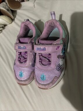 Disney Kids' Sparkle Purple Stitch Sneakers